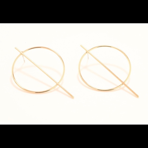 Exaggerated circle statement earrings - Picture 7 of 8